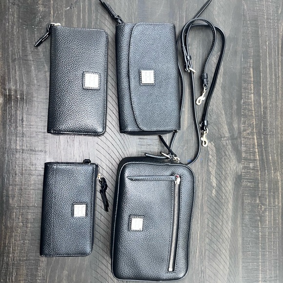 Dooney & Bourke Handbags - Dooney & Bourke Black Clutch and Wristlet Set
